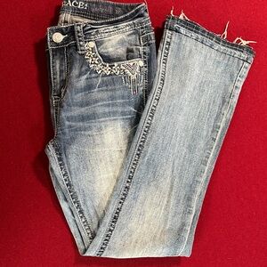 Grace Women's Light Blue Straight Leg Jeans